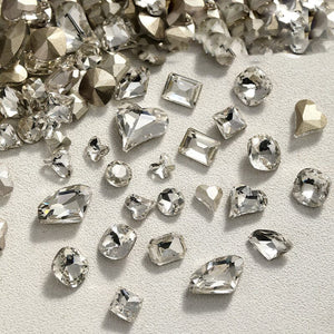 10pcs #12 8*9mm Transparent Irregular-Shaped Rhinestones Nail Art No Brand 