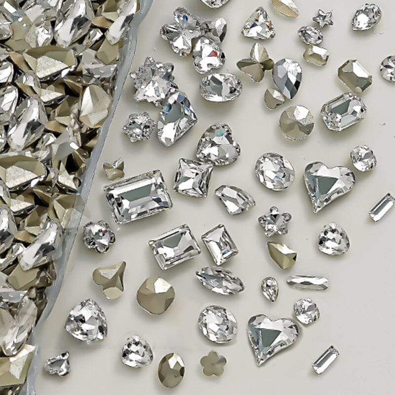 10pcs #11 11*12mm Transparent Irregular-Shaped Rhinestones Nail Art No Brand 