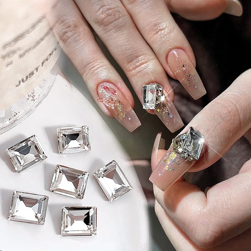10pcs #11 11*12mm Transparent Irregular-Shaped Rhinestones Nail Art No Brand 