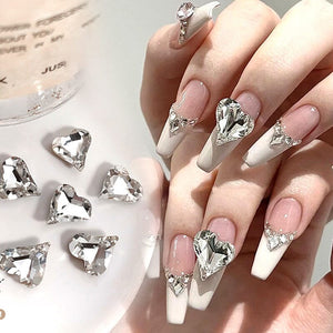 10pcs #04 6*8mm Transparent Irregular-Shaped Rhinestones Nail Art No Brand 