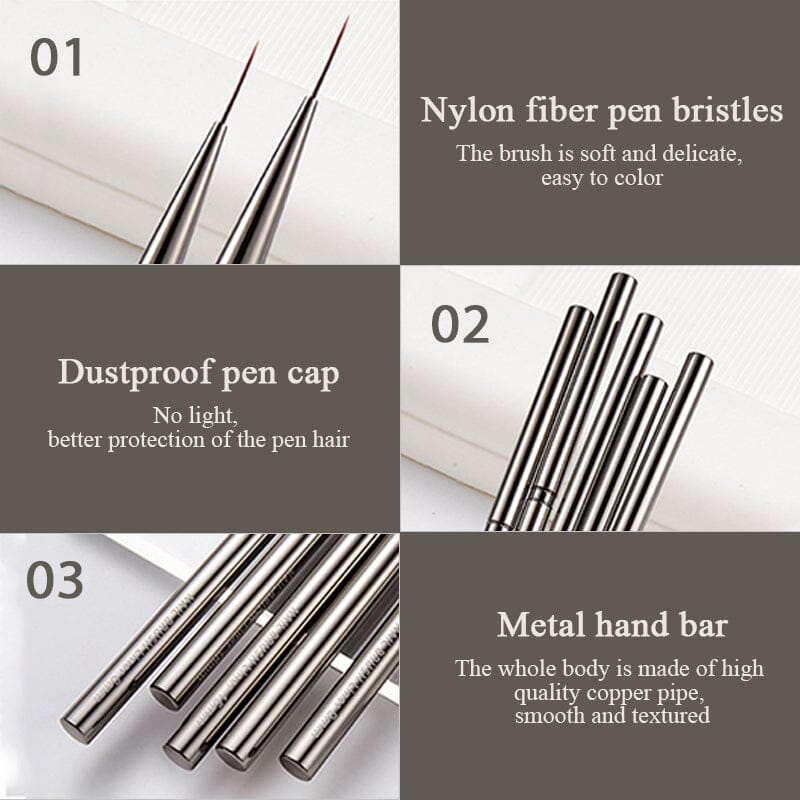 Drawing Liner Brush Metal Handle Cover Tools & Accessories No Brand 