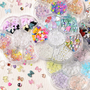7 Grids 3D Decorations Bowknot Butterfly #01 Nail Art No Brand 