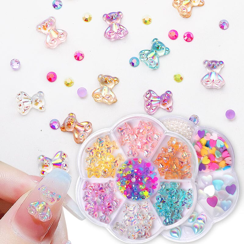 7 Grids 3D Decorations Bowknot Butterfly #01 Nail Art No Brand 