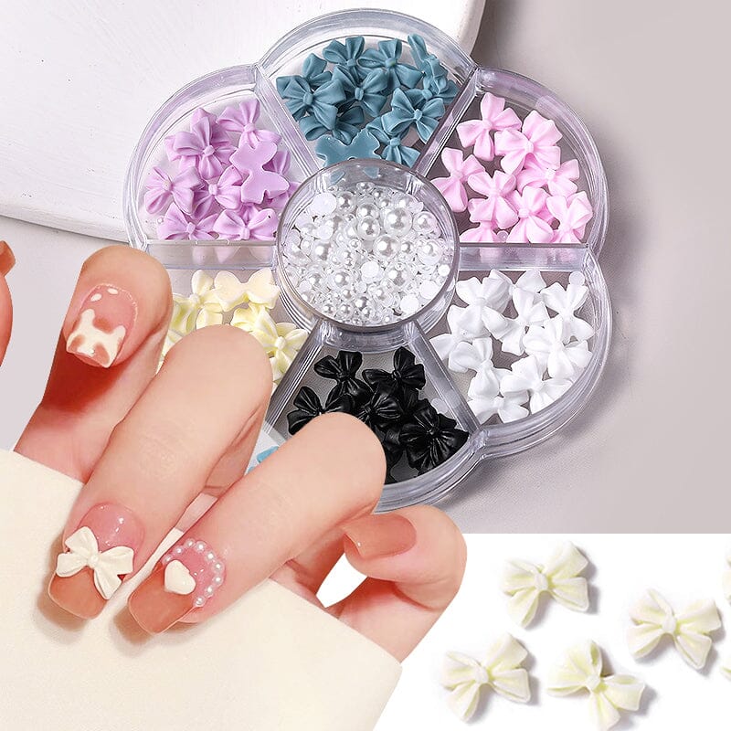 7 Grids 3D Decorations Bowknot Butterfly #01 Nail Art No Brand 