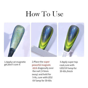 Colored Cat Magnetic Gel MY114-MY119 Reflective Glass 10ml Gel Nail Polish BORN PRETTY 
