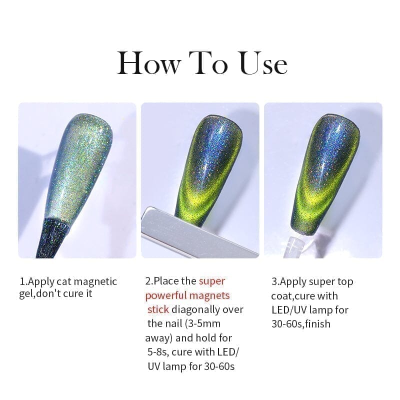 Colored Cat Magnetic Gel MY114-MY119 Reflective Glass 10ml Gel Nail Polish BORN PRETTY 