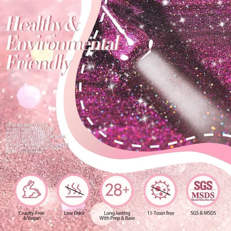 Colored Cat Magnetic Gel MY118 Reflective Glass 10ml Gel Nail Polish BORN PRETTY 
