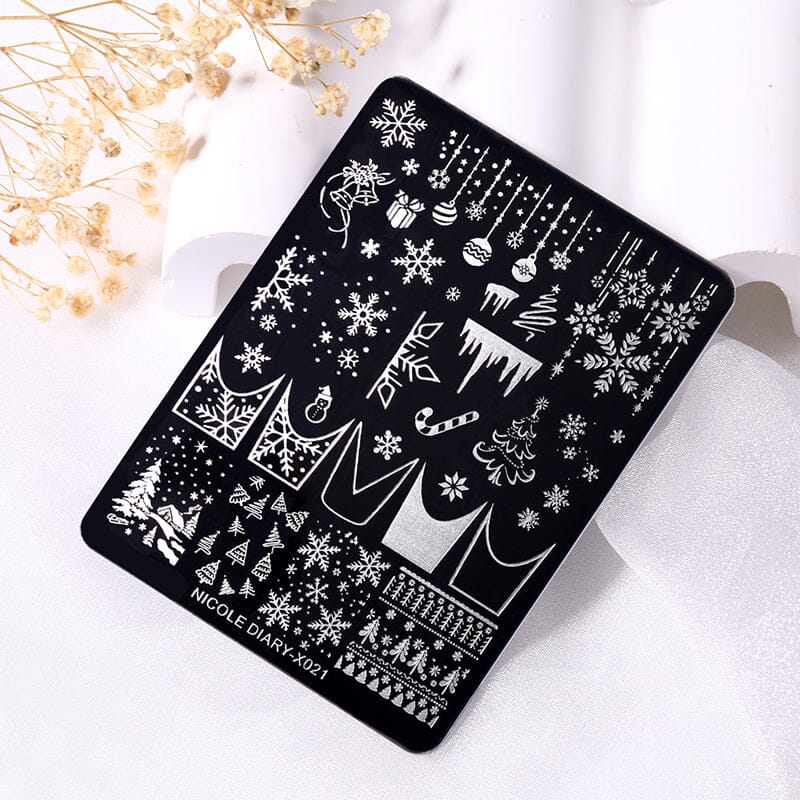 Stamping Plate X021 Christmas Nail Stamping BORN PRETTY 