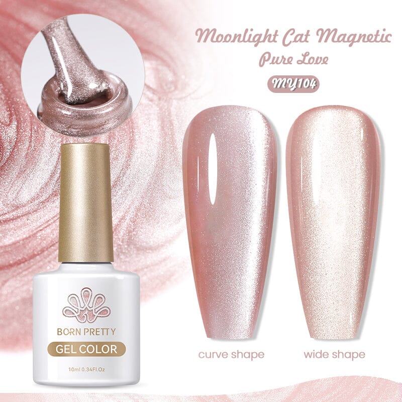 Moonlight Cat Magnetic Gel Polish MY104 Pure Love 10ml Gel Nail Polish BORN PRETTY 