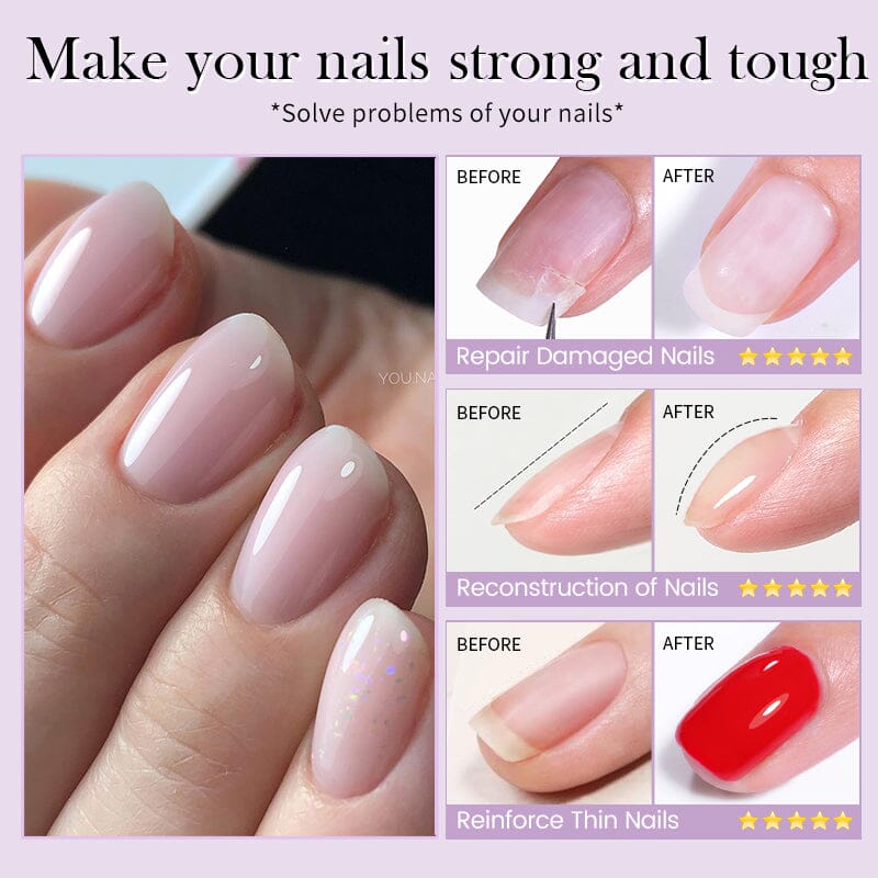 Fiber Rubber Base Gel 7ml Base & Top Coat UR SUGAR 