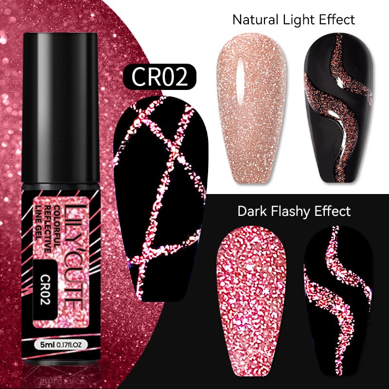 Colorful Reflective Line Gel 5ml Gel Nail Polish LILYCUTE CR02 