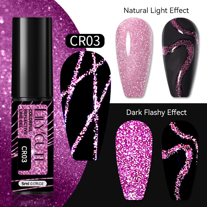 Colorful Reflective Line Gel 5ml Gel Nail Polish LILYCUTE CR03 
