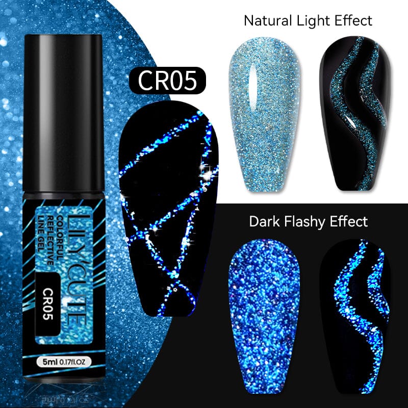 Colorful Reflective Line Gel 5ml Gel Nail Polish LILYCUTE CR05 