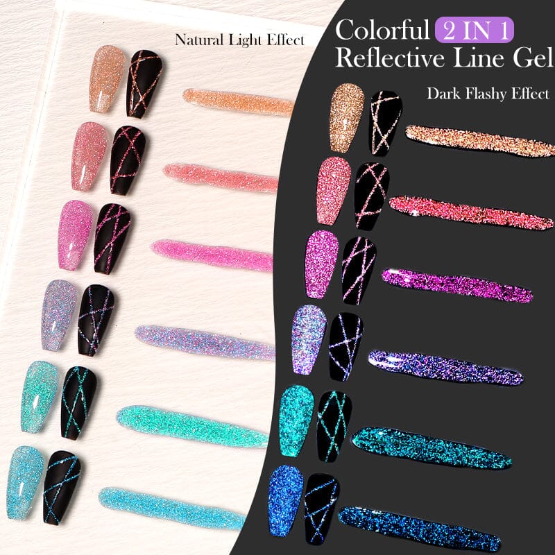 Colorful Reflective Line Gel 5ml Gel Nail Polish LILYCUTE 