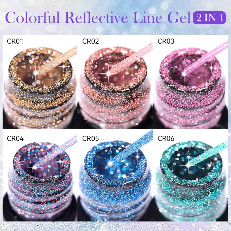 Colorful Reflective Line Gel 5ml Gel Nail Polish LILYCUTE 