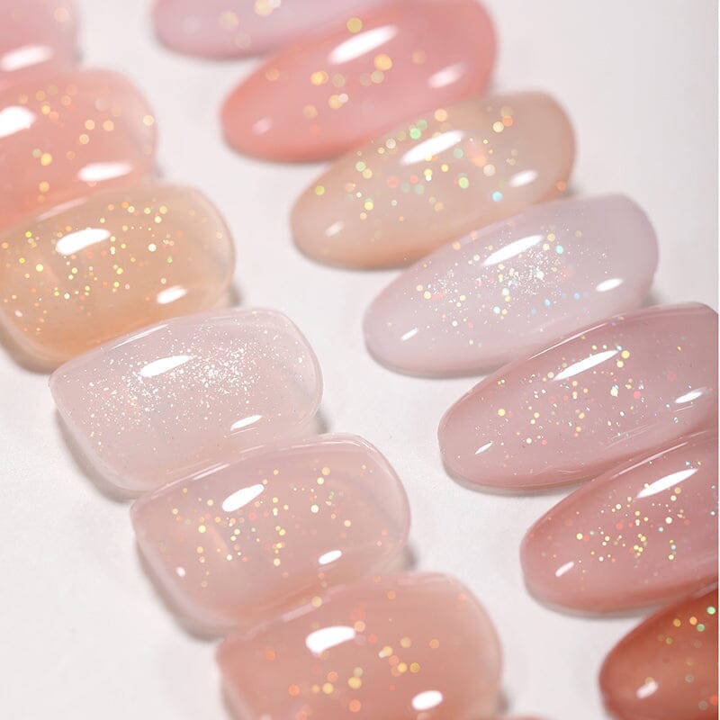 Glitter Nude Pink Jelly Nude Gel 10ml (JN51-JN74) Gel Nail Polish BORN PRETTY 