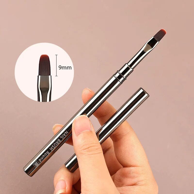 Gray Metal Handle Nail Brush Tools & Accessories No Brand 05 