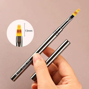 Gray Metal Handle Nail Brush Tools & Accessories No Brand 08 