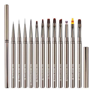 Gray Metal Handle Nail Brush Tools & Accessories No Brand 