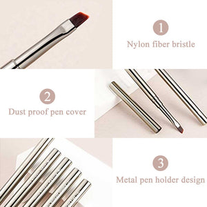Gray Metal Handle Nail Brush Tools & Accessories No Brand 