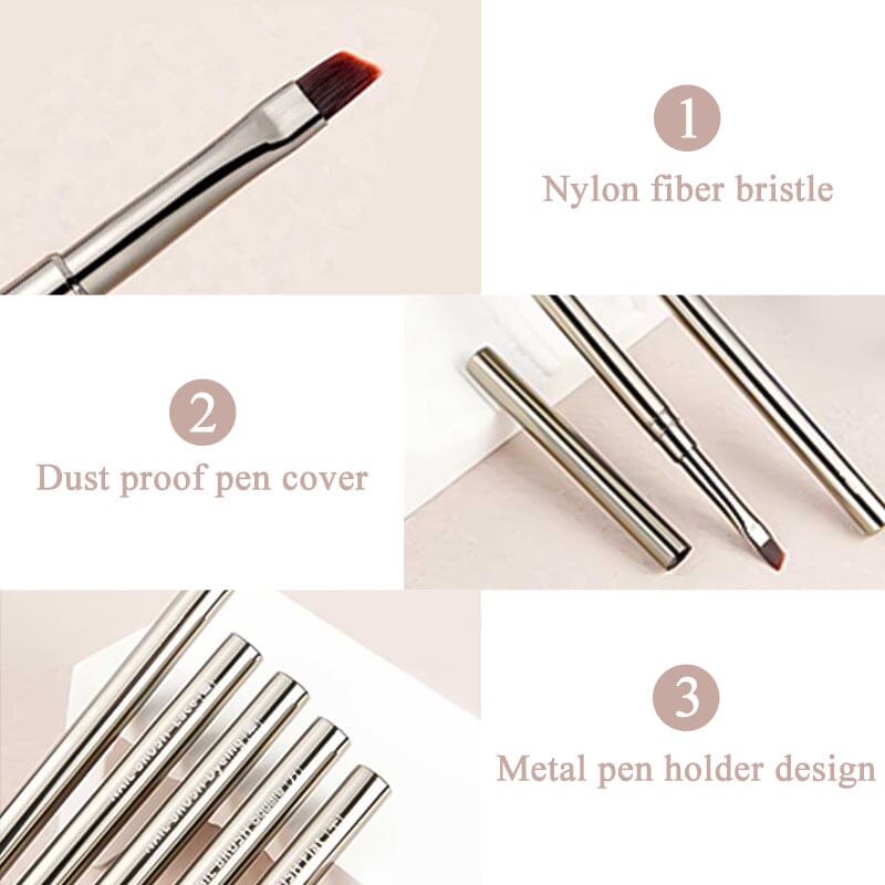 Gray Metal Handle Nail Brush Tools & Accessories No Brand 