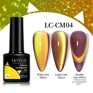 Colorful Cat Magnetic Gel LC-CM04 7ml Gel Nail Polish LILYCUTE 