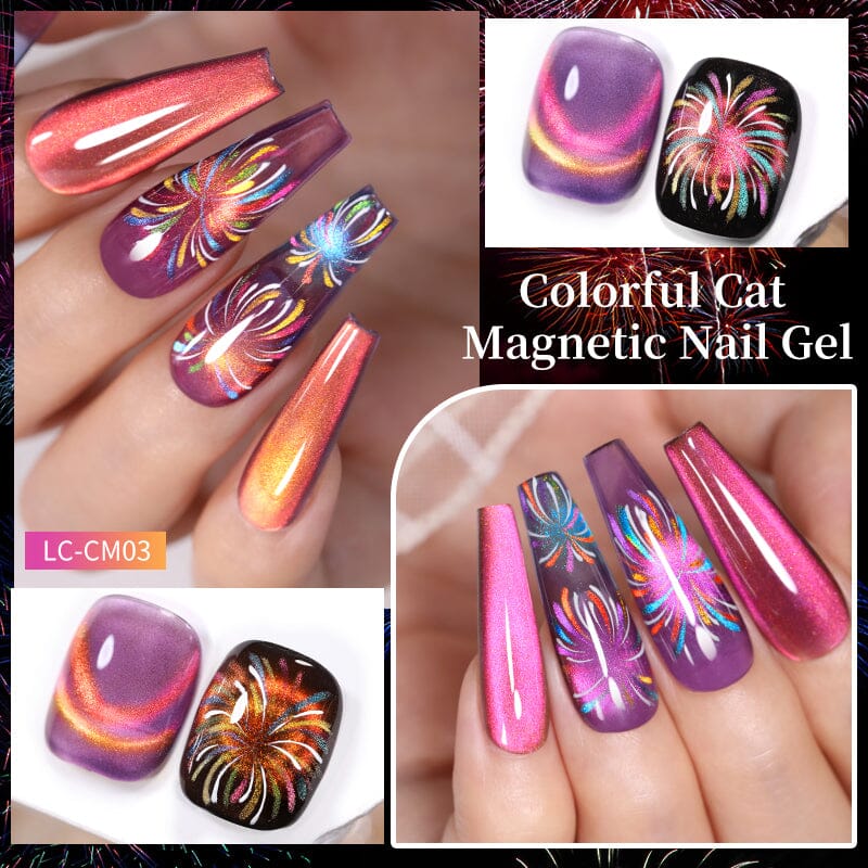 Colorful Cat Magnetic Gel LC-CM03 7ml Gel Nail Polish LILYCUTE 