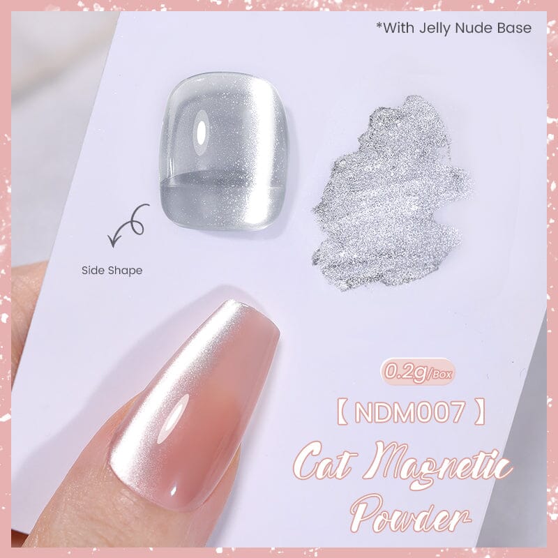 White Cat Magnetic Powder NDM007 Nail Art NICOLE DIARY 