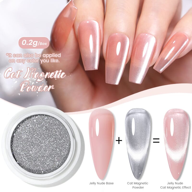 White Cat Magnetic Powder NDM007 Nail Art NICOLE DIARY 