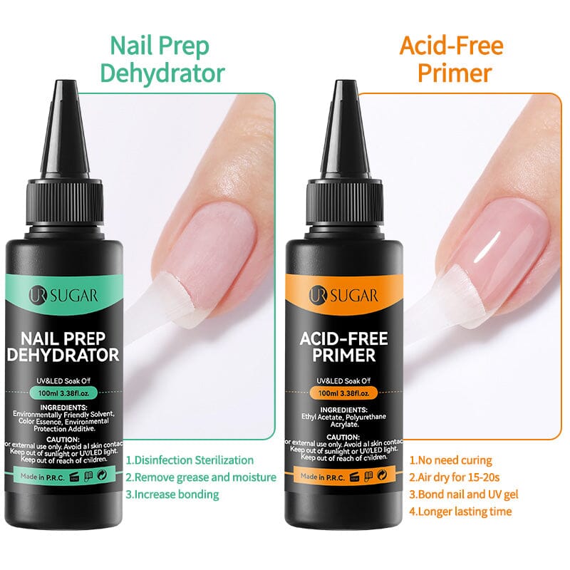 Nail Prep Dehydrator Primer 100ml Base & Top Coat UR SUGAR 