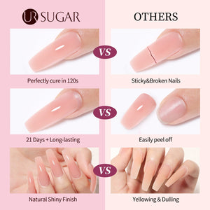 6 Colors Extension Nail Gel Starter Kit Flexible Rose 15ml Extension Nail Gel UR SUGAR 
