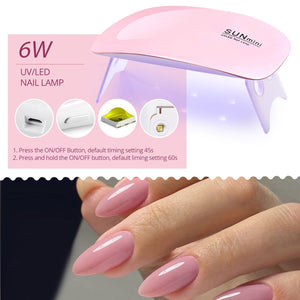 6 Colors Extension Nail Gel Starter Kit Flexible Rose 15ml Extension Nail Gel UR SUGAR 