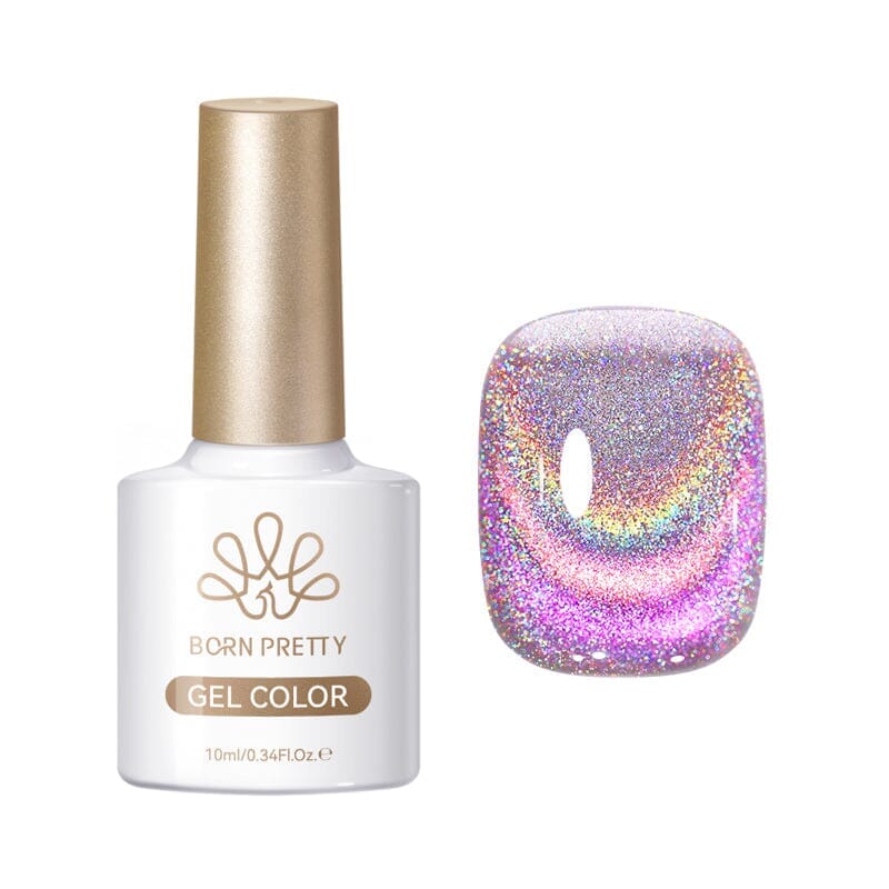 Colored Cat Magnetic Gel MY226 Colorful Laser 10ml Gel Nail Polish BORN PRETTY 