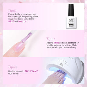 Purple Hema-Free Glitter Jelly Gel Polish #07 15ml Gel Nail Polish BORN PRETTY 