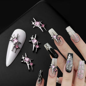 5pcs Rhinestones Metal Nail Decorations Nail Art No Brand 