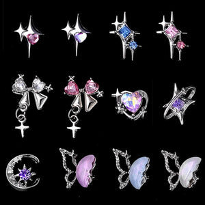 5pcs Rhinestones Metal Nail Decorations #02 Clearance No Brand 