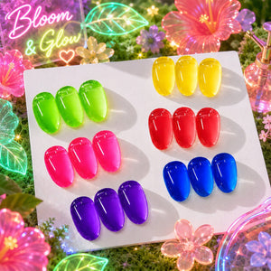 6 Colors Jelly Gel J29 Neon Garden 7ml Gel Nail Polish BORN PRETTY 