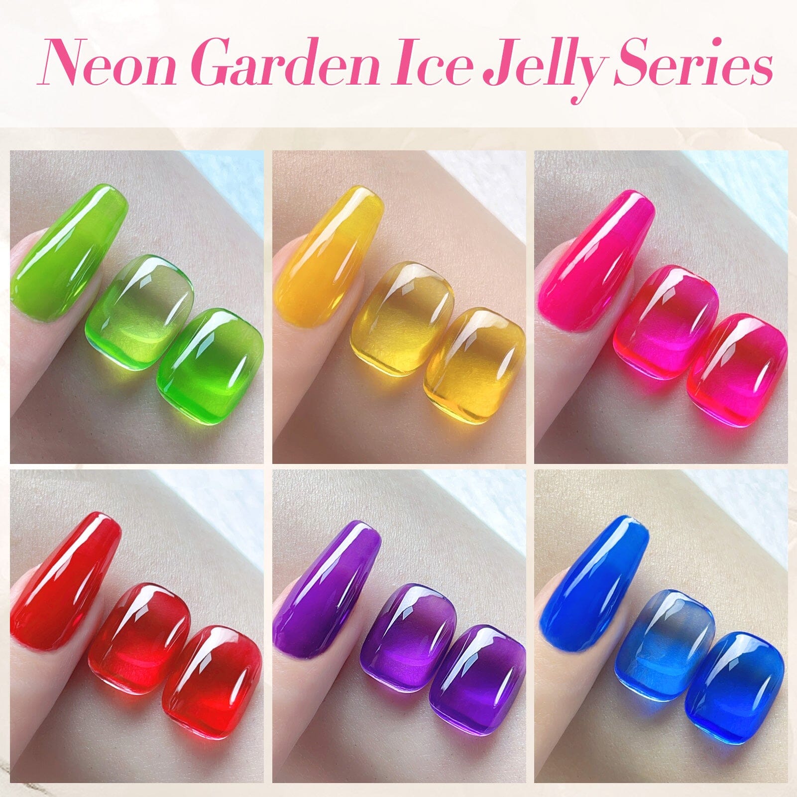 6 Colors Jelly Gel Polish Set 7ml Gel Nail Polish BORN PRETTY 