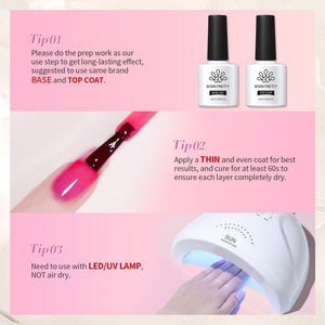 6 Colors Jelly Gel Polish Set 7ml Gel Nail Polish BORN PRETTY 