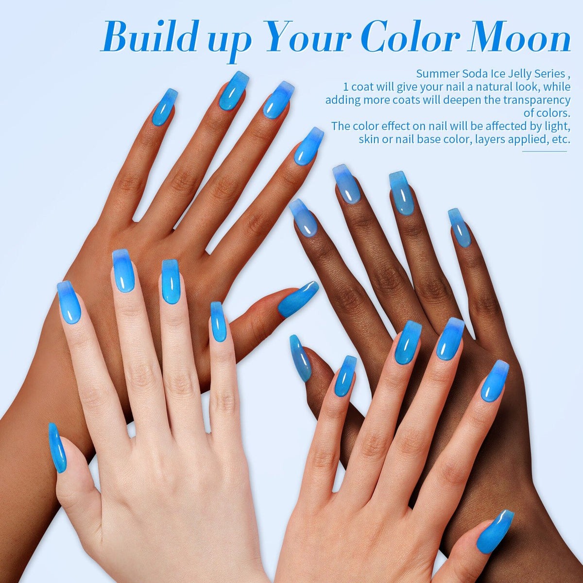 6 Colors Jelly Gel J38 Summer Soda 7ml Gel Nail Polish BORN PRETTY 