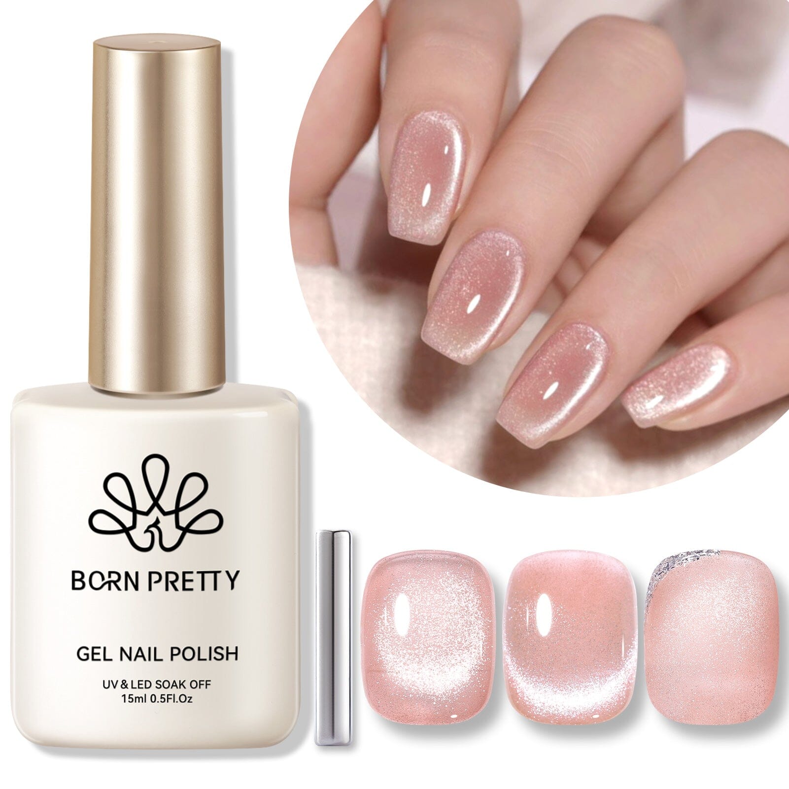 Pink Cat Magnetic Gel 15ml Gel Nail Polish BORN PRETTY 
