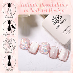 Pink Cat Magnetic Gel 15ml Gel Nail Polish BORN PRETTY 