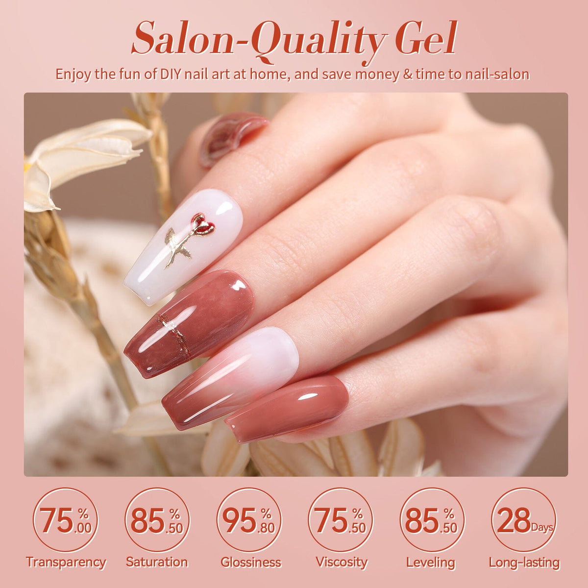 6 Colors Rose Garden Milky Jelly Gel Polish Set 7ml Gel Nail Polish BORN PRETTY 