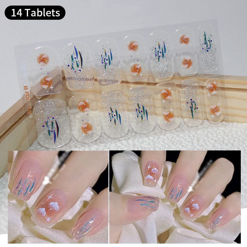 14 Tips Full Cover Nail Stickers PDD-102 Nail Art No Brand 