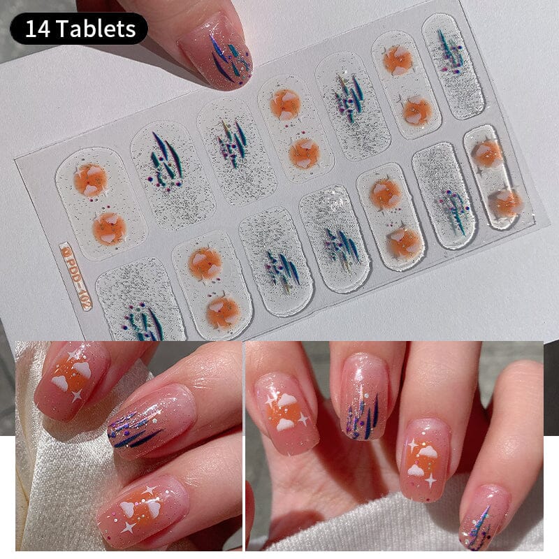 14 Tips Full Cover Nail Stickers PDD-102 Nail Art No Brand 