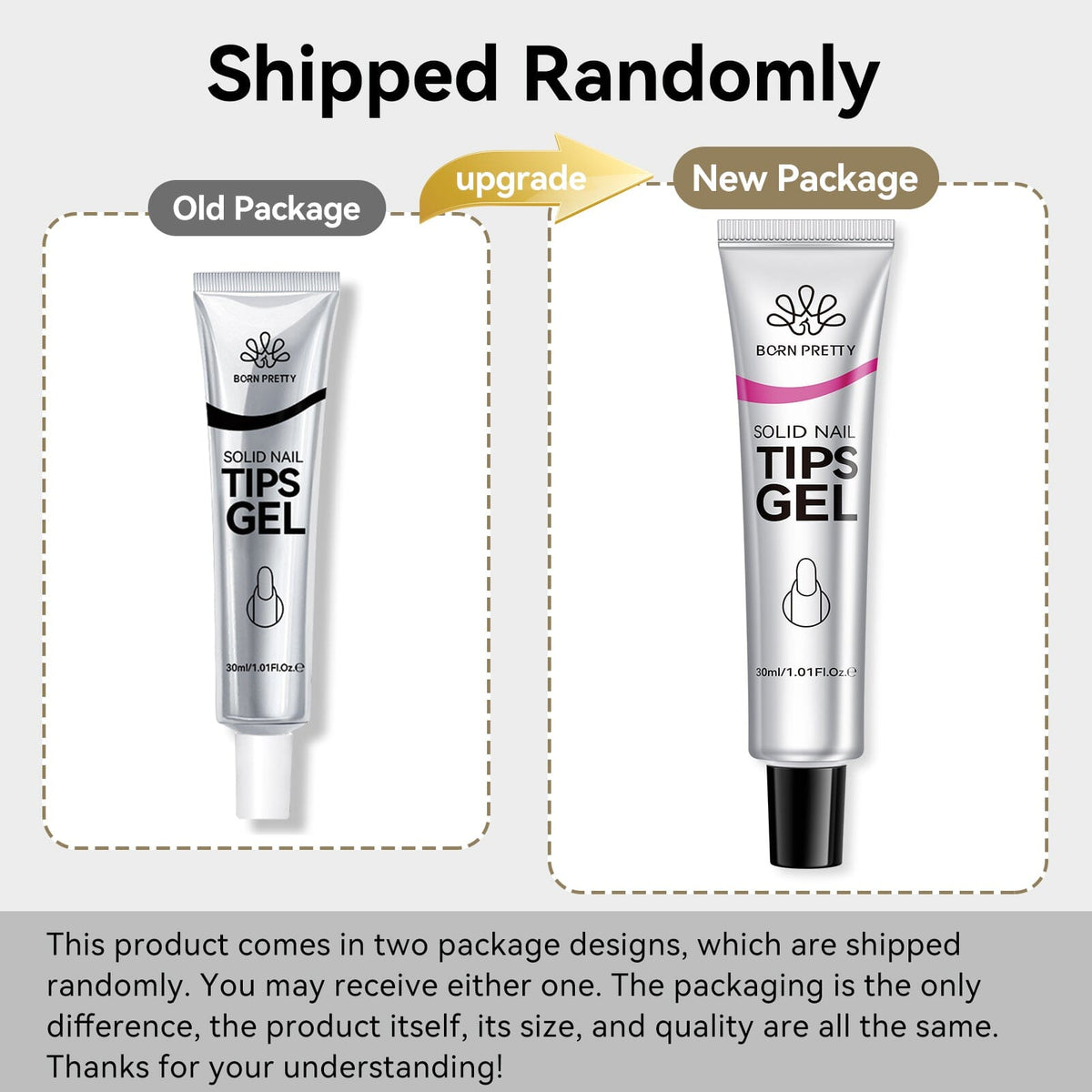 Solid Nail Tips Gel 30ml Gel Nail Polish BORN PRETTY 