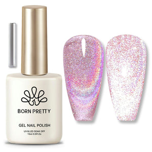 [US ONLY] Iridescent Reflective Cat Magnetic Gel Pink 15ml Gel Nail Polish BORN PRETTY 