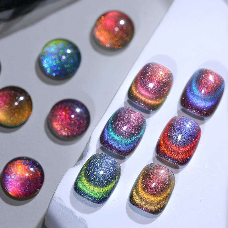 [US ONLY] 6 Colors 9D Glass Cat Megnetic Gel Set 7ml Gel Nail Polish BORN PRETTY 