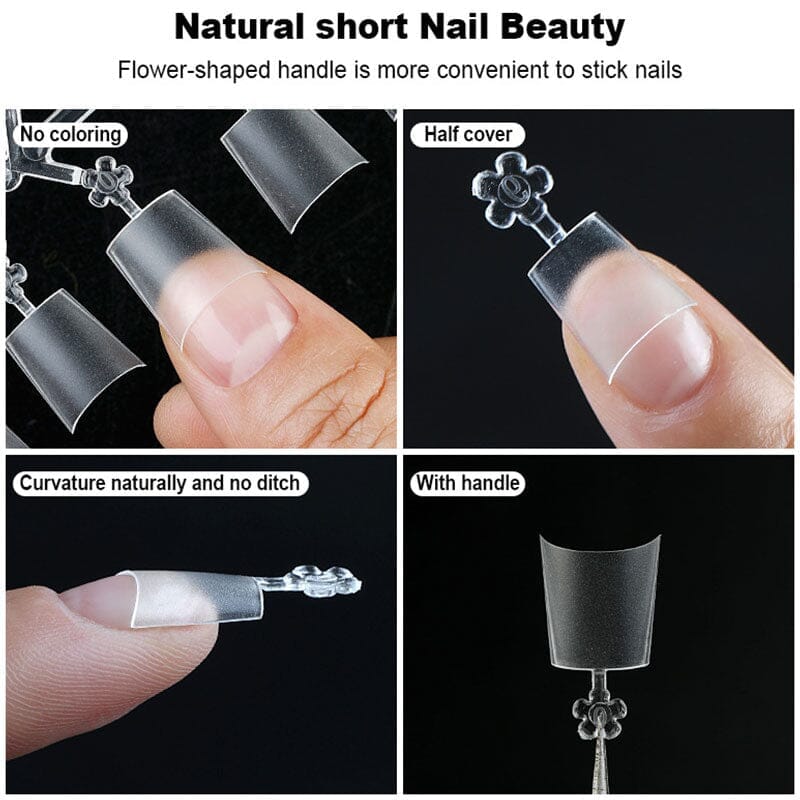 120pcs Oval Half Cover Matte False Nail Tips Nail Tips No Brand 