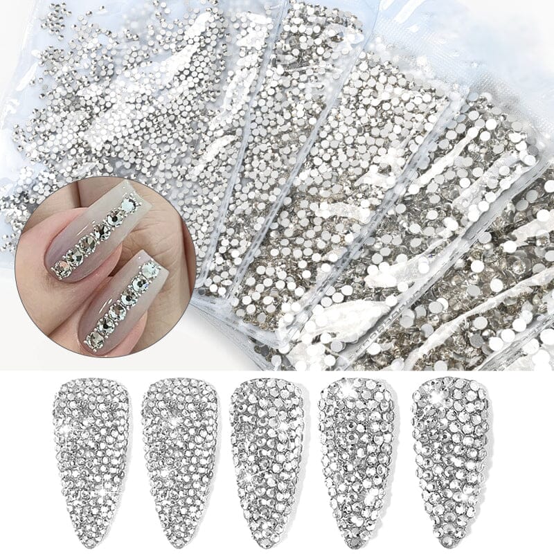 1440pcs Transparent Flatback Rhinestones SS4# 1.6mm Nail Art No Brand 